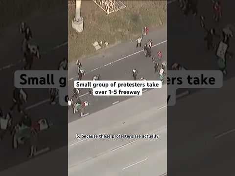 A San Diego protest moved to the I-5 freeway Monday afternoon, adding to several protests nationwide