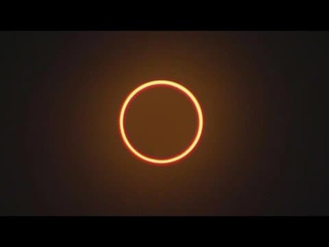 Annular solar eclipse as seen from Corpus Christi, Texas
