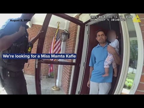 Newly released body camera footage shows initial interaction between Mamta Kafle Bhatt's husband and