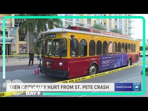 Police: Teen seriously hurt after being hit by PSTA trolley in St. Pete