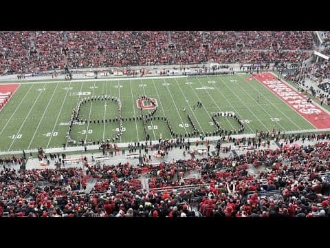 Ohio State Marching Band performs 'Script Ohio' before Indiana game