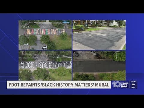 FDOT erases 'Black History Matters' road mural in St. Petersburg, again