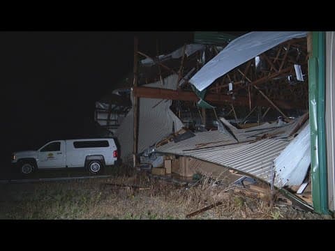 Tornado rips through TK Constructors Corporate Office in Delaware County