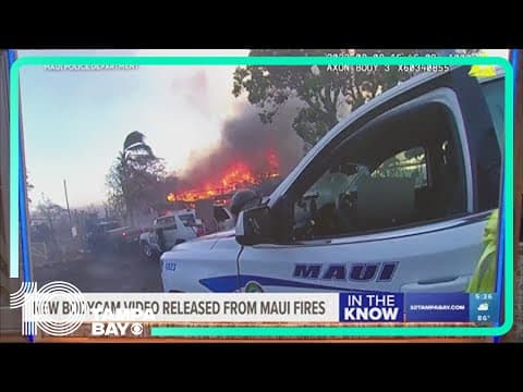 Newly released footage shows devastation in Hawaii as fire rips through Lahaina