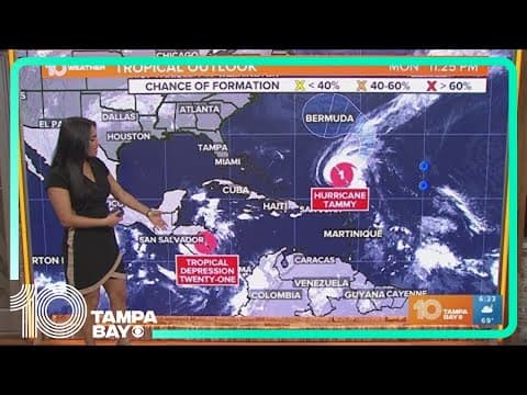 Tracking the Tropics: Hurricane Tammy remains in the Atlantic | 5 a.m. Tuesday