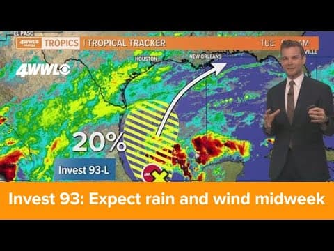 Tuesday morning tropical update: Invest 93: Expect a rainy and windy Wednesday