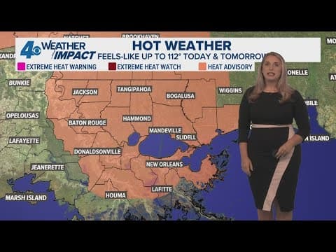 New Orleans Weather: Sizzling heat the rest of this week with spotty rain