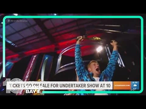Tickets for Undertaker's show go on sale at 10 a.m.