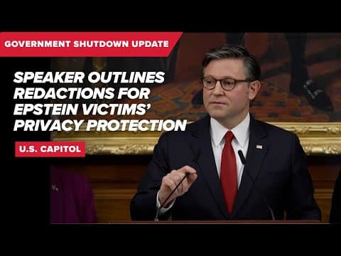 Government Shutdown 2025: Johnson says release Epstein files after redaction to ‘protect victims’