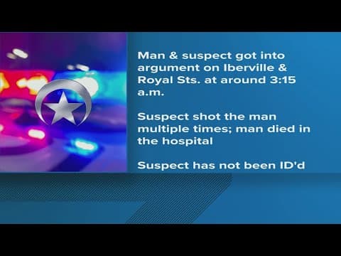 Verbal dispute turns deadly: NOPD investigates French Quarter shooting