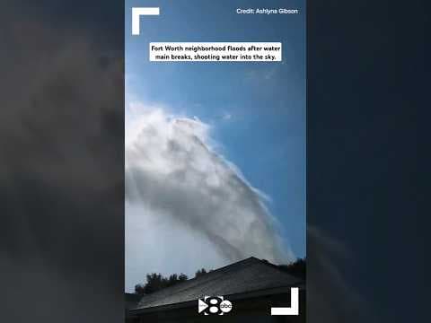 A utility crew struck a 33-inch line while boring -- flooding the streets and damaging trees #dfw