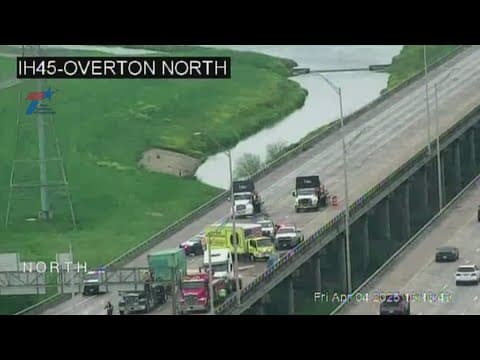 All southbound lanes closed on I-45 near Overton in Dallas