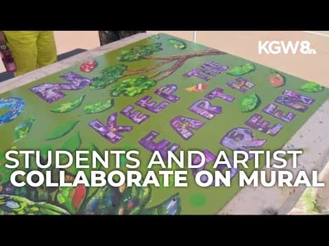 Portland students collab with artist to create climate change action mural