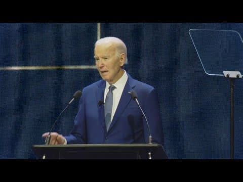 Former President Biden speaks at San Diego Convention Center on evolution of workplace