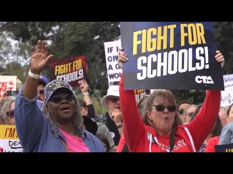 San Diego teachers rally against proposed federal budget cuts
