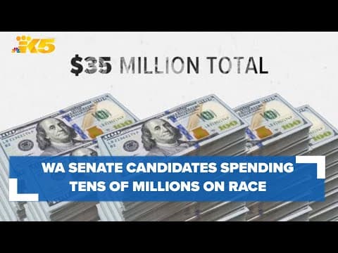 Washington Senate candidates spending close to a record amount of money on the election