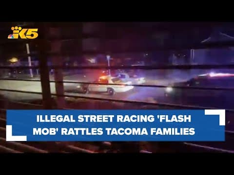Illegal street racing 'flash mob' rattles Tacoma neighborhood