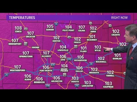 DFW Weather: Dallas hits new summer temperature high for the year, reaching 107 degrees
