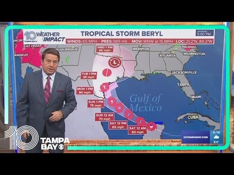 Tracking the Tropics: Tropical Storm Beryl track trends more north