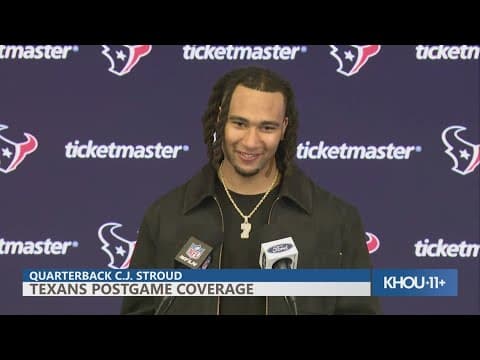 Texans QB CJ Stroud talks after Houston's win over Miami on Sunday