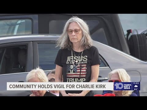 Vigil held in the Tampa Bay area for Charlie Kirk
