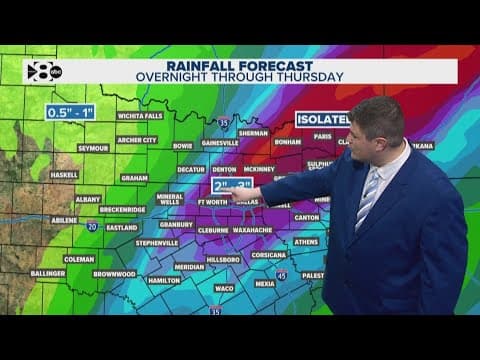 DFW Weather: Tracking heavy rains -- and flooding potential -- as storms roll across North Texas