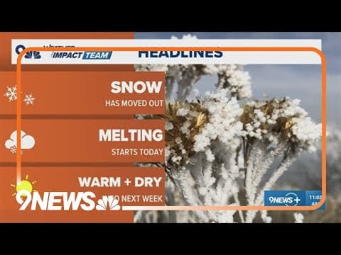 Colorado Weather | Snow starts melting after significant storm