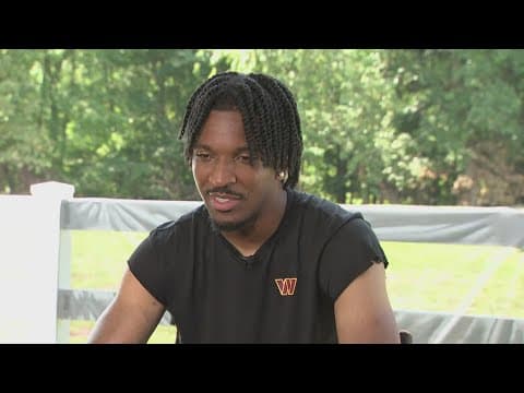 Jayden Daniels sits for first 1-on-1 with WUSA9 at Day 2 of Commanders Training Camp