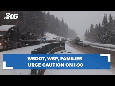 WSDOT, WSP, families urge caution on I-90 near Snoqualmie Pass
