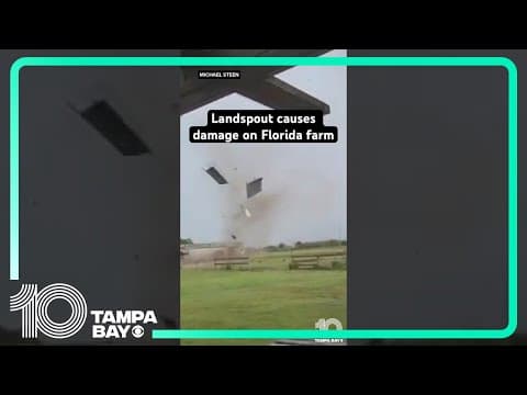 Landspout causes damage on Polk County farm in Florida