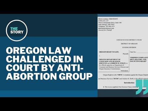 Oregon Right to Life sues the state over law requiring that employer insurance cover abortions