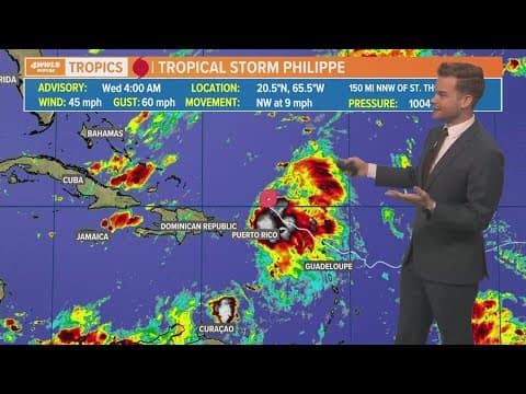 Wednesday morning tropical update: Philippe moving northward