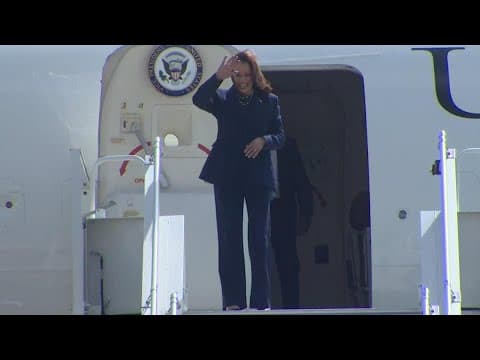 Vice President Kamala Harris arrives in Houston for several events