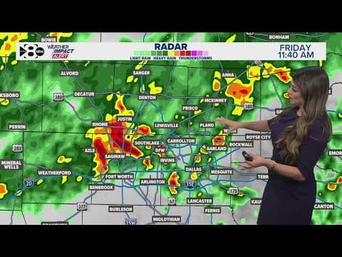 Storms moving through North Texas: Latest forecast and timeline