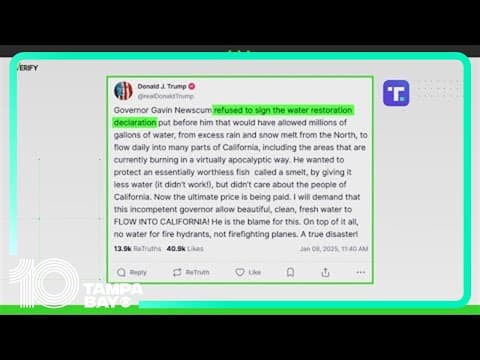 Despite Trump claims, there is no 'water restoration declaration' that Gov. Newsom needed to sign