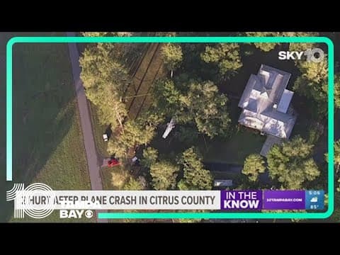 2 people hospitalized after plane crashes into trees in Hernando