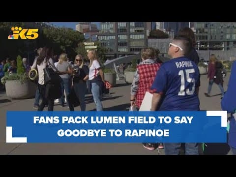 Fans pack Lumen Field for Megan Rapinoe's final regular season home game