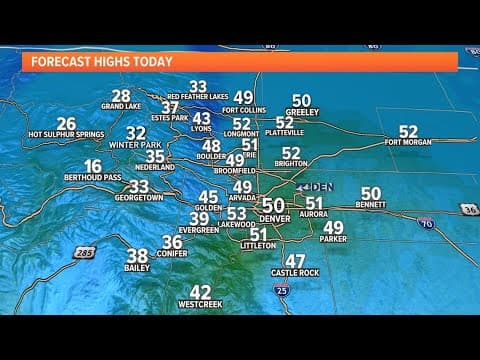 Denver weather: Mild in Denver as mountain snow continues