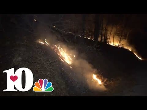 Crews working overnight into Wednesday to battle wildfires in Campbell County