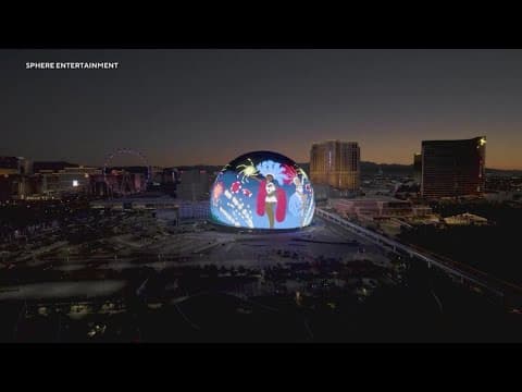 Las Vegas Sphere features 4th-of-July-themed works from local students