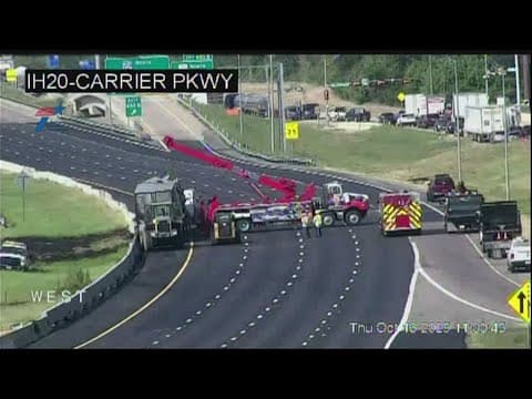 An 18-wheeler fire closed all westbound lanes of I-20 for over seven hours