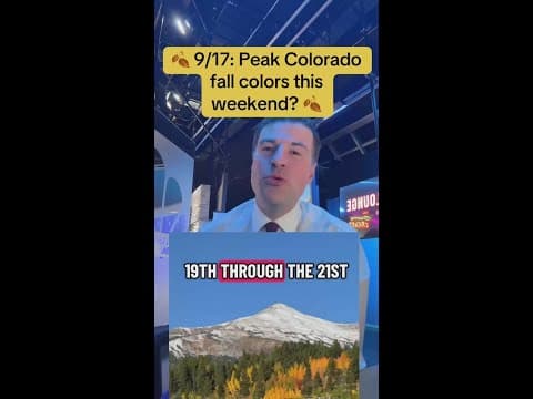 Peak Colorado fall colors this weekend? 🍂