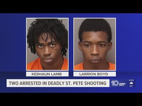 St. Pete police arrest two suspects in deadly shooting that left man lying on the road