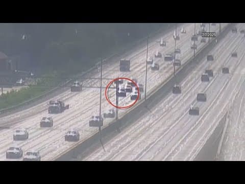 Video shows multi-vehicle crash on I-70 in Columbus after driver stops in the middle of the lane