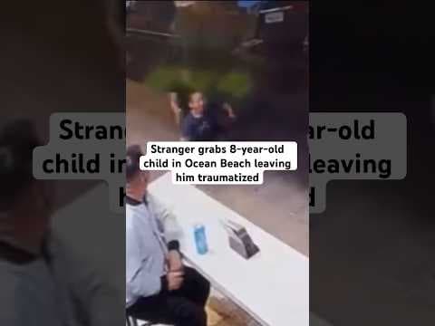 A father is concerned about safety after surveillance footage showed a man trying to kidnap his son.