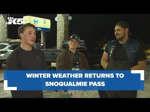 Winter weather arrives at Snoqualmie Pass
