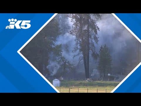 Red Bridge Road Fire still burning near Cle Elum