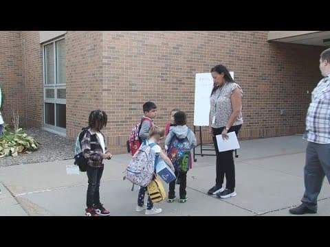 WATCH: Walz welcomes students back to school