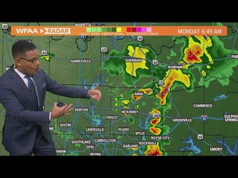 DFW Weather: Scattered showers move through North Texas on Monday