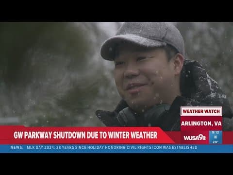 Man from China sees snow for the first time in Virginia